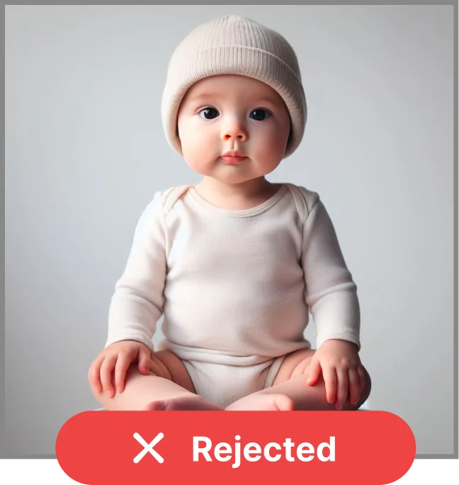 rejected baby passport photo